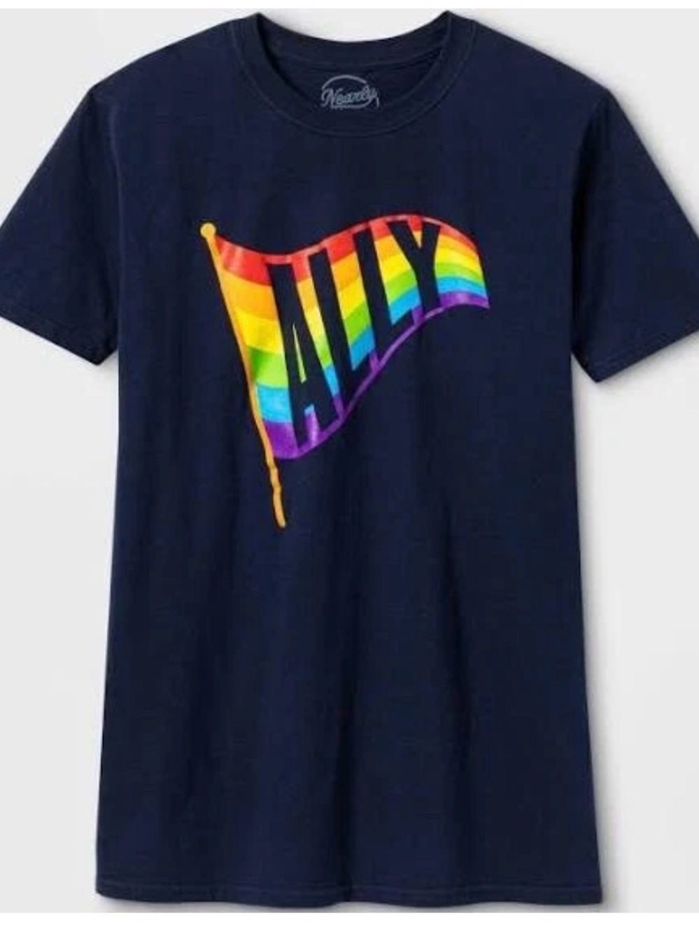 NEW Pride Gender Inclusive Adult 'Ally' Short Sleeve T-Shirt LGBTQ RAINBOW S